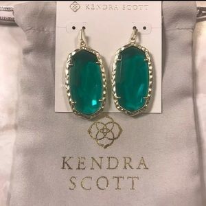 Kendra Scott Ella- Emerald Glass & Gold